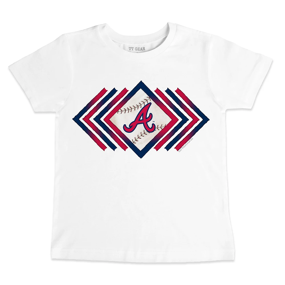 Youth Tiny Turnip White Atlanta Braves Prism Arrows T-Shirt