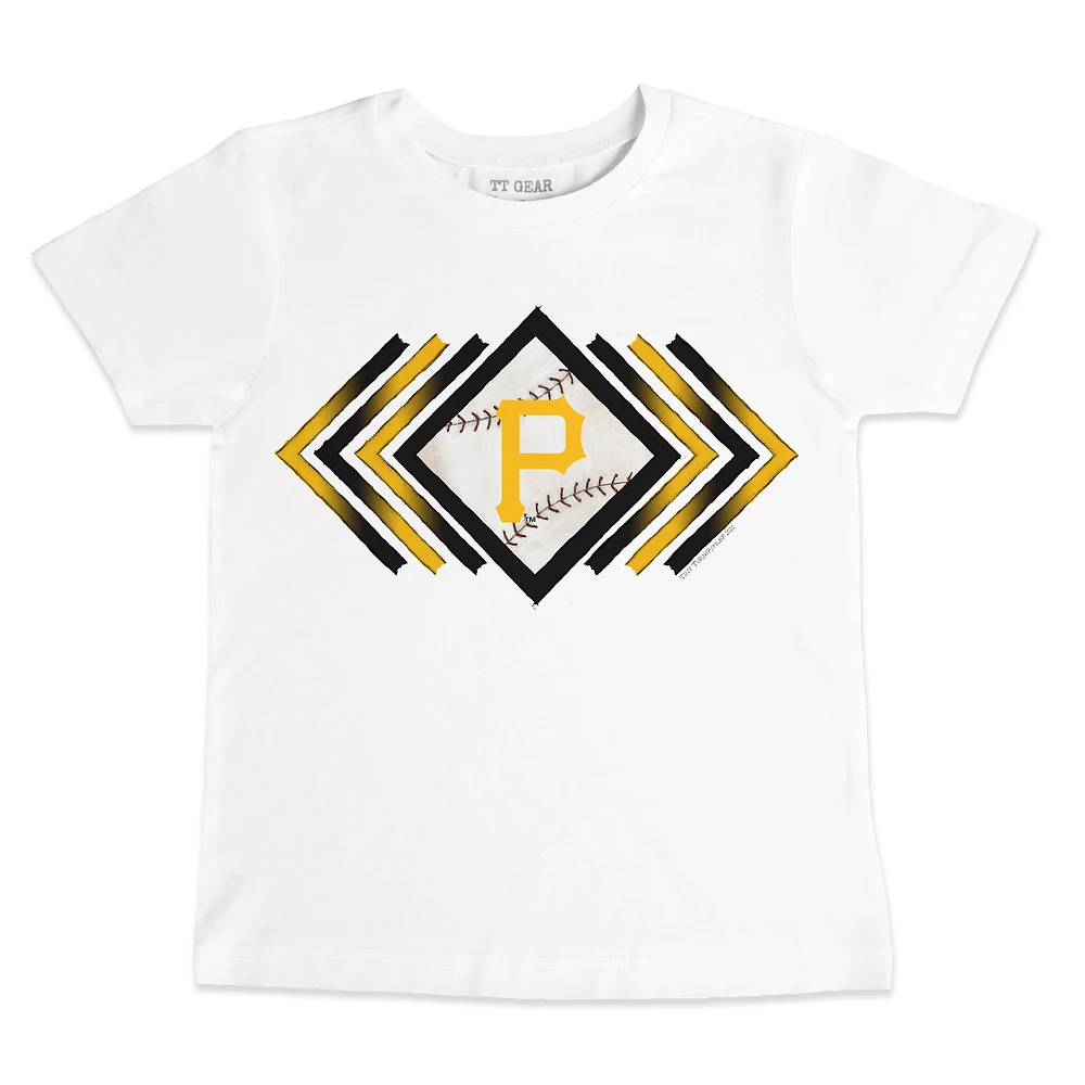 Youth Tiny Turnip White Pittsburgh Pirates Prism Arrows T-Shirt