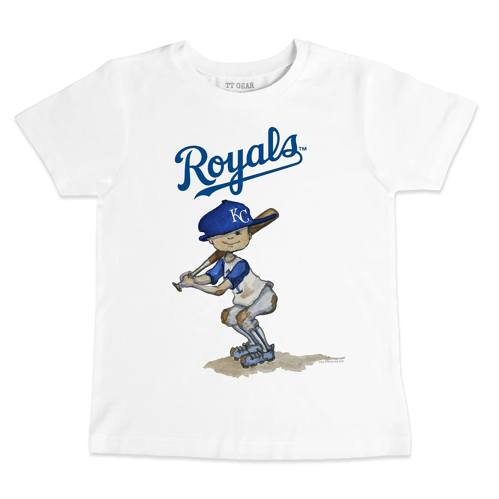 Toddler Tiny Turnip White Kansas City Royals Team Slugger T-Shirt