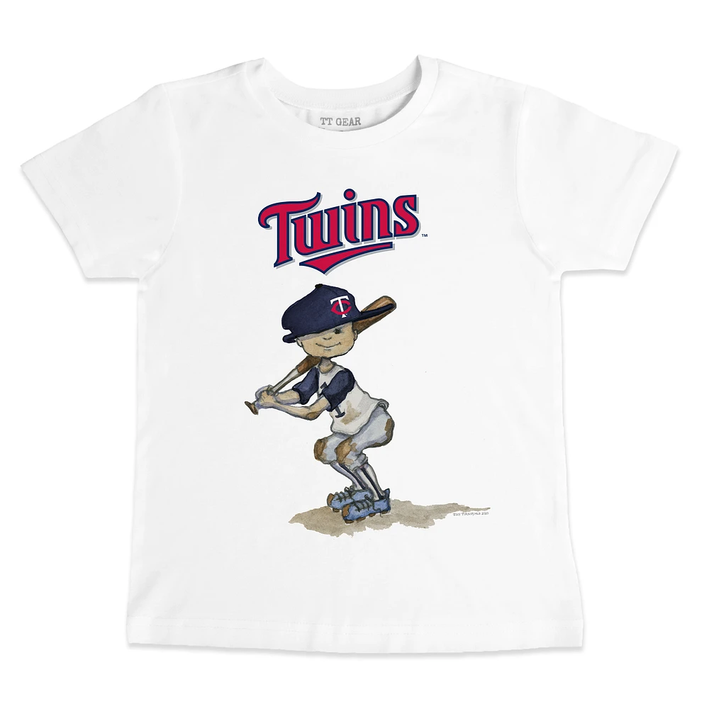 Toddler Tiny Turnip White Minnesota Twins Team Slugger T-Shirt