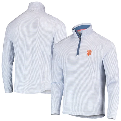 Men's Vineyard Vines White San Francisco Giants Sankaty Quarter-Zip Sweatshirt