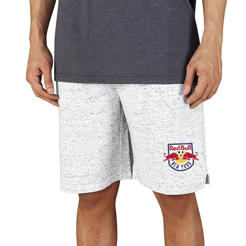 Men's Concepts Sport White/Charcoal New York Red Bulls Throttle Knit Jam Shorts