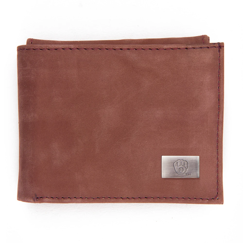 Milwaukee Brewers Leather Bifold Wallet