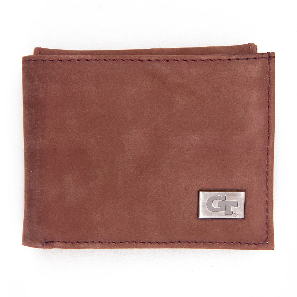 Georgia Tech Yellow Jackets Leather Bifold Wallet