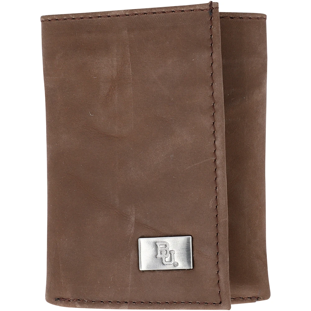 Baylor Bears Leather Trifold Wallet with Concho