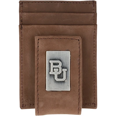 Baylor Bears Leather Front Pocket Wallet