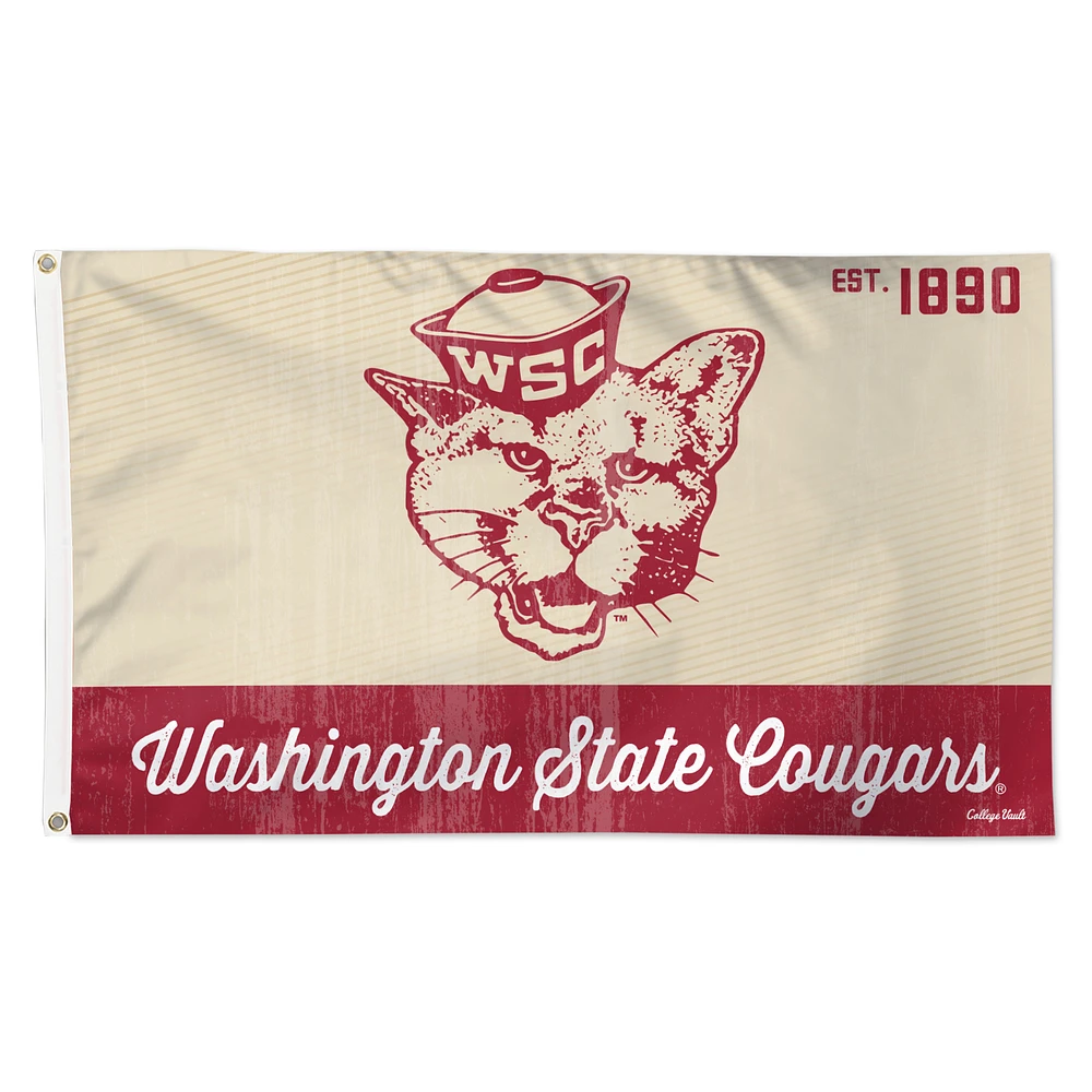 WinCraft Washington State Cougars Single-Sided College Vault Deluxe Flag