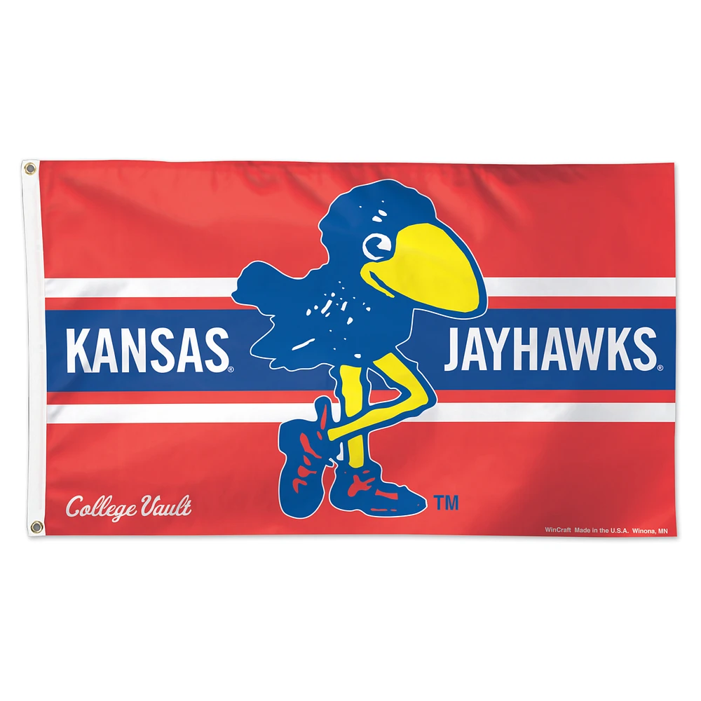 WinCraft Kansas Jayhawks Single-Sided College Vault Deluxe Flag