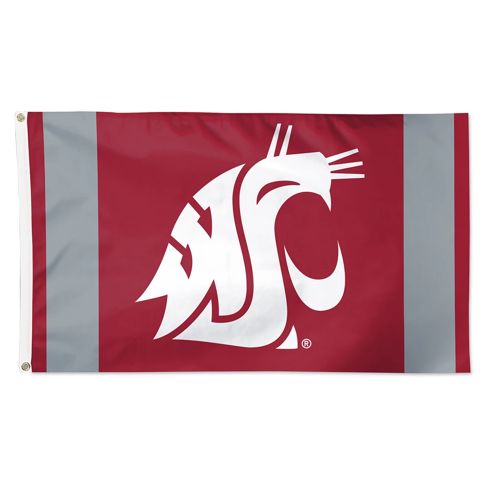 WinCraft Washington State Cougars 3' x 5' Vertical Stripe Deluxe Single-Sided Flag