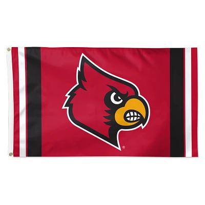 WinCraft Louisville Cardinals 3' x 5' Vertical Stripe Deluxe Single-Sided Flag