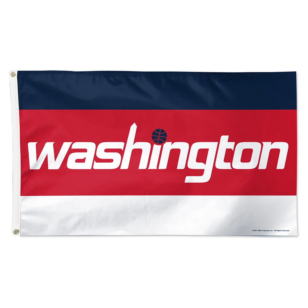 WinCraft Washington Wizards 3' x 5' Horizontal Stripe Deluxe Single-Sided Flag