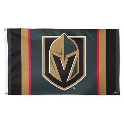 WinCraft Vegas Golden Knights 3' x 5' Team Stripe Deluxe Single-Sided Flag