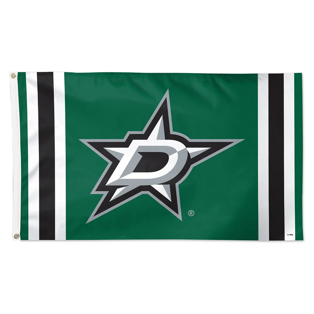 WinCraft Dallas Stars 3' x 5' Logo Stripe Deluxe Single-Sided Flag