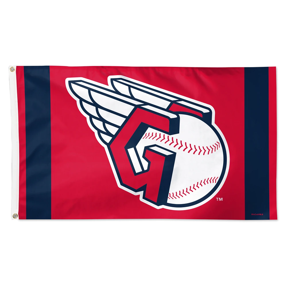 WinCraft Cleveland Guardians 3' x 5' Vertical Stripe Deluxe Single-Sided Flag