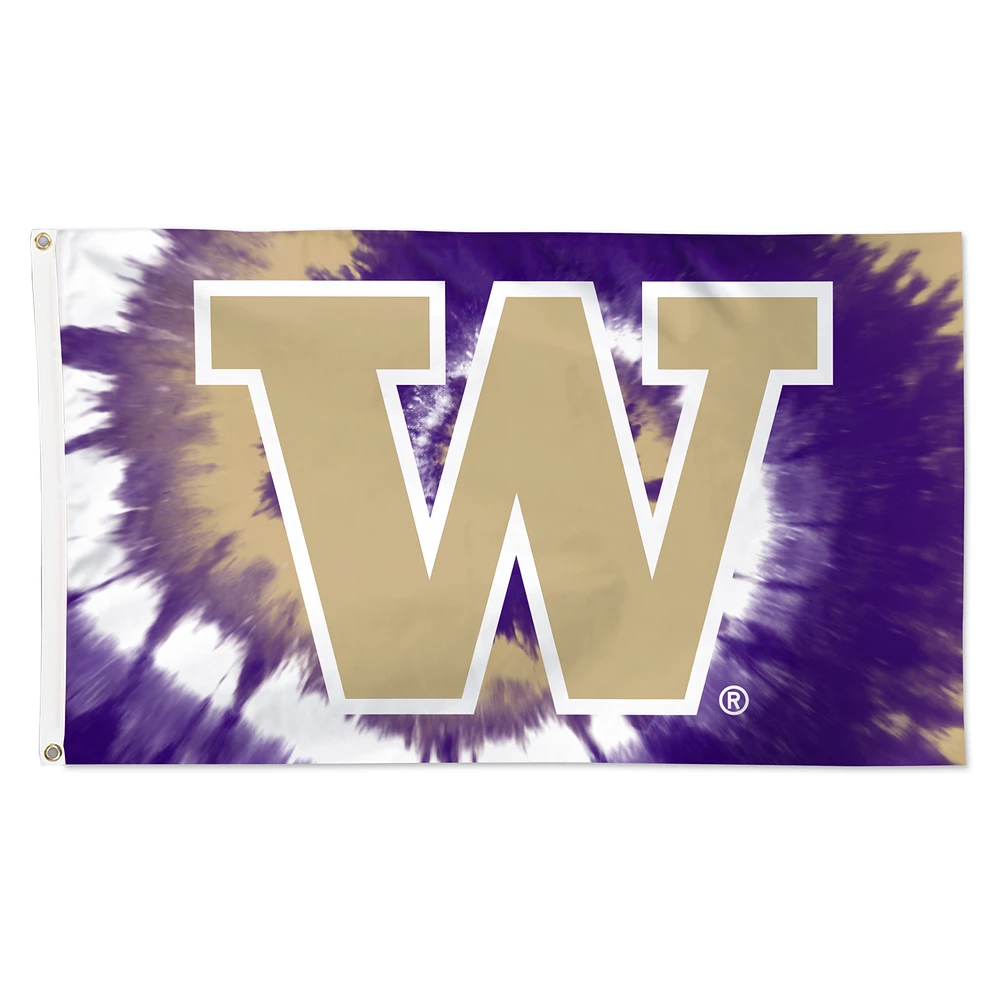 WinCraft Washington Huskies 3' x 5' Tie-Dye Deluxe Single-Sided Flag