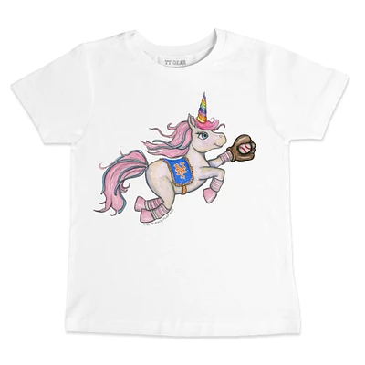 Youth Tiny Turnip White New York Mets Unicorn T-Shirt