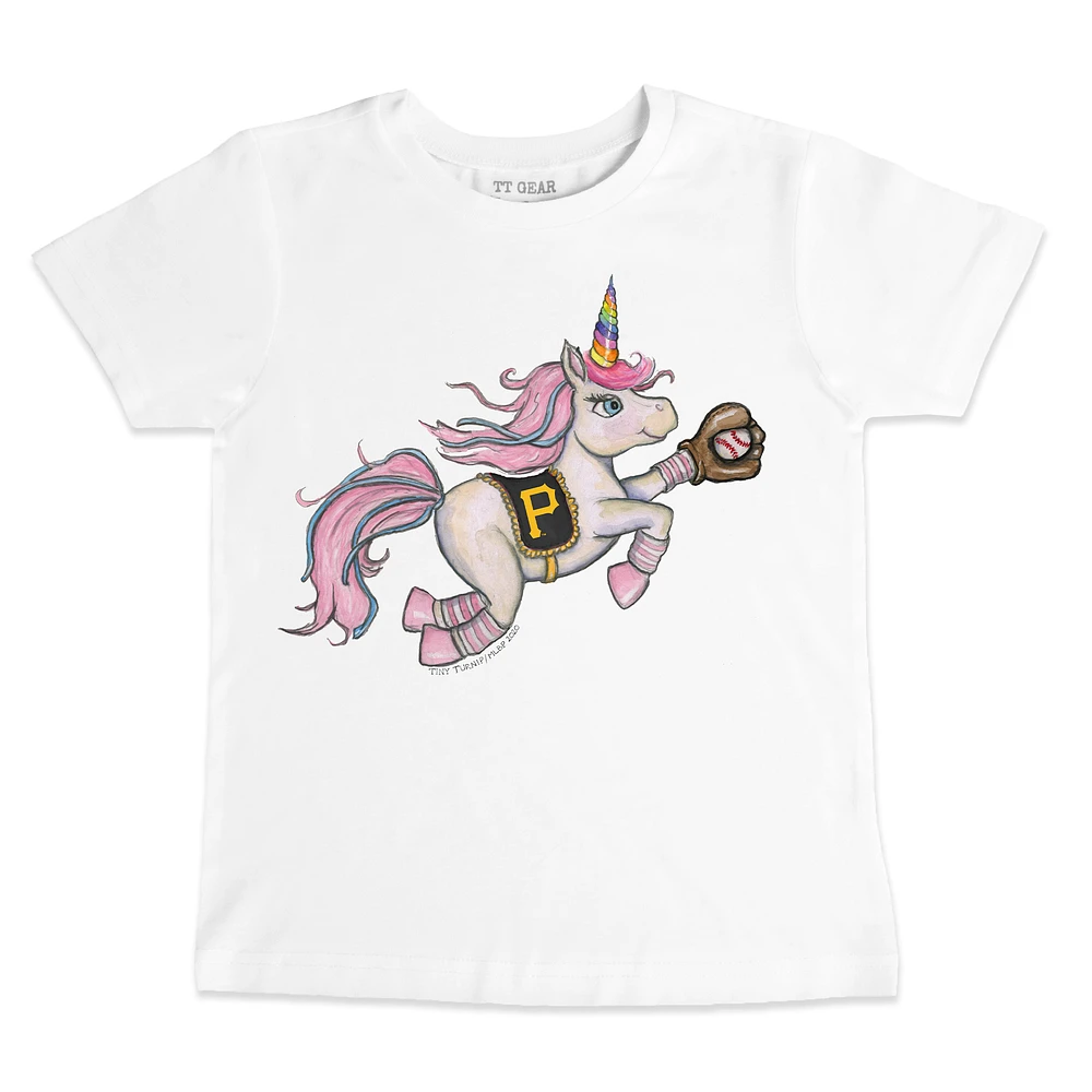 Youth Tiny Turnip White Pittsburgh Pirates Unicorn T-Shirt