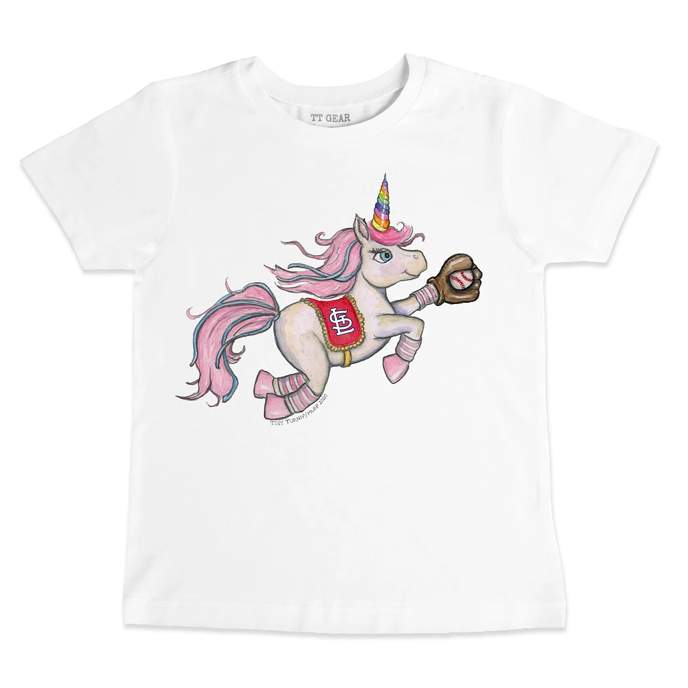 Youth Tiny Turnip White St. Louis Cardinals Unicorn T-Shirt