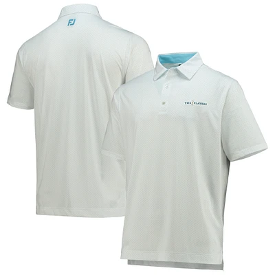 Men's FootJoy White THE PLAYERS ProDry Lisle Two-Color Dot Polo