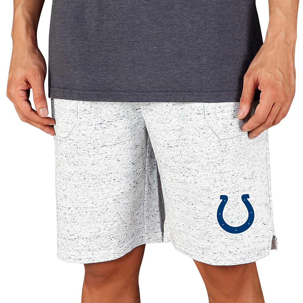 Men's Concepts Sport White/Charcoal Indianapolis Colts Throttle Knit Jam Shorts
