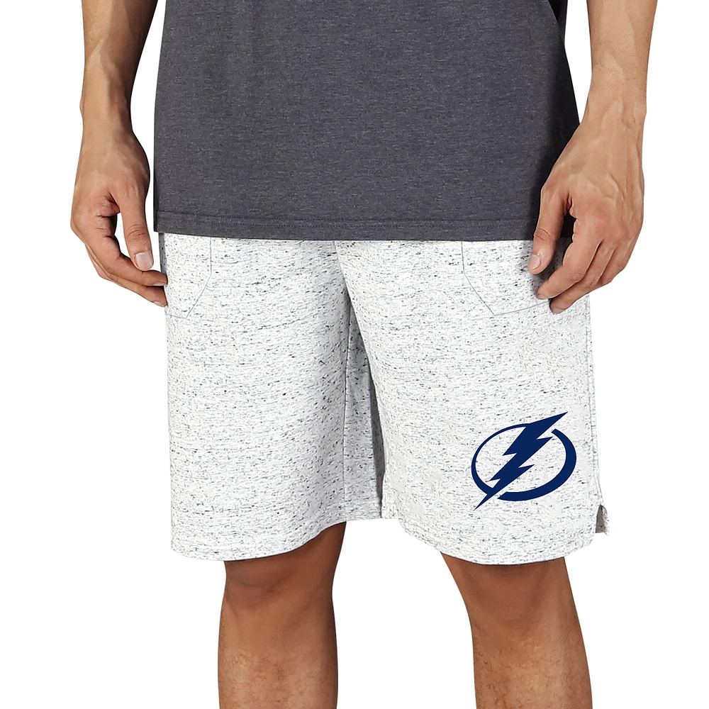 Men's Concepts Sport White/Charcoal Tampa Bay Lightning Throttle Knit Jam Shorts