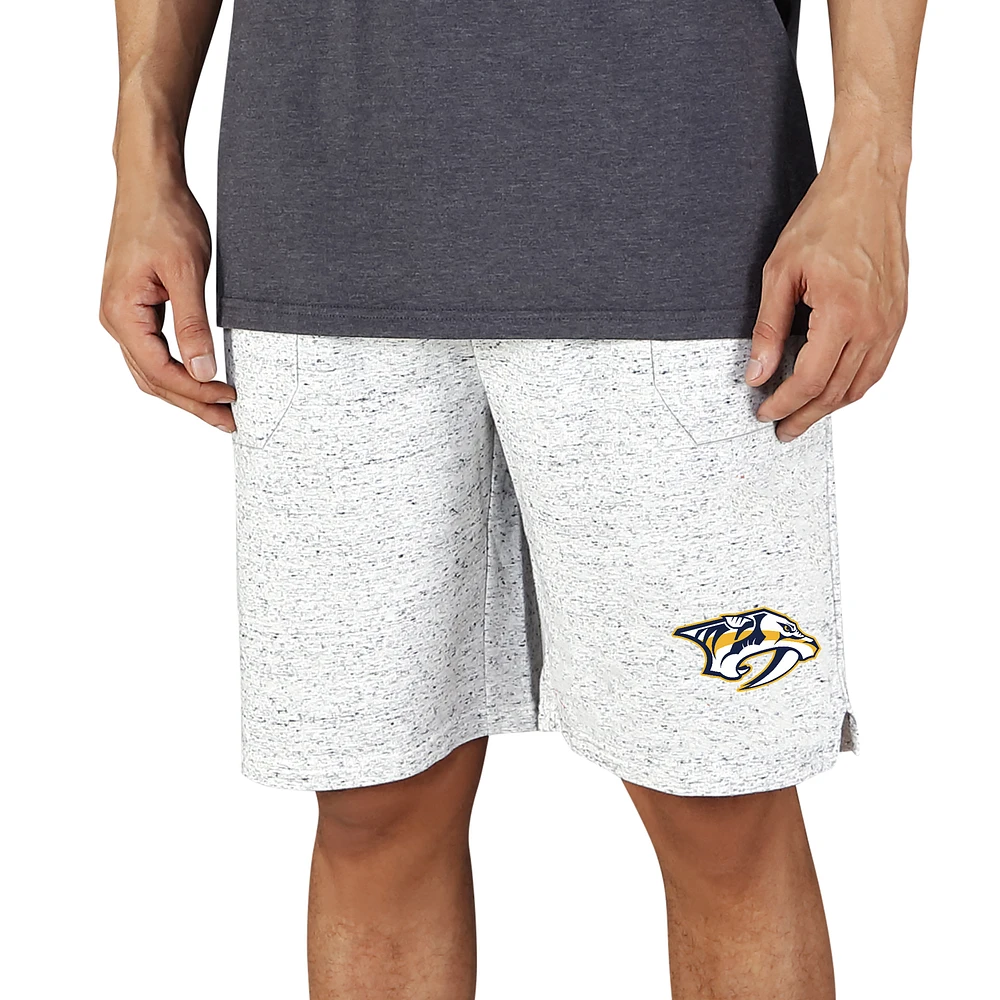 Men's Concepts Sport White/Charcoal Nashville Predators Throttle Knit Jam Shorts