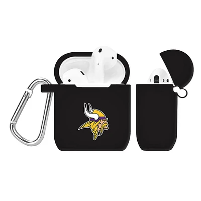 Black Minnesota Vikings Silicone Apple AirPods Case Cover