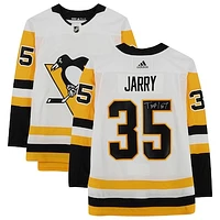 Tristan Jarry White Pittsburgh Penguins Autographed adidas Authentic Jersey
