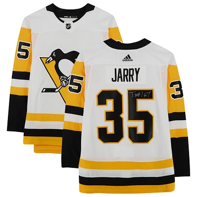 Tristan Jarry White Pittsburgh Penguins Autographed adidas Authentic Jersey