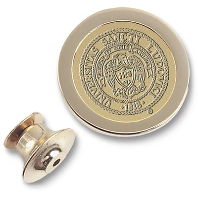 Gold Saint Louis Billikens Shield Logo Lapel Pin