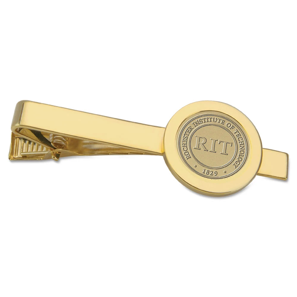 Gold Rochester Institute of Technology Tigers Logo Tie Bar