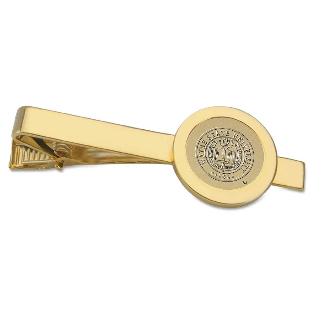 Gold Wayne State Warriors Logo Tie Bar