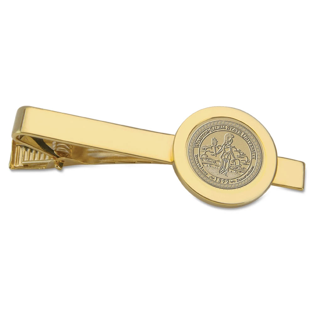 Gold Winston-Salem State Rams Logo Tie Bar