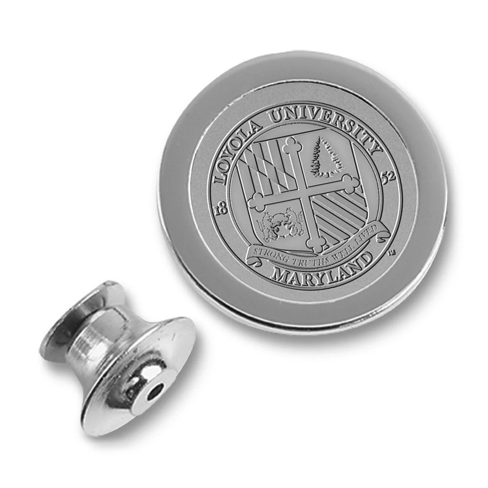 Silver Loyola Greyhounds Lapel Pin