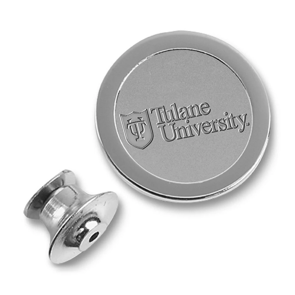 Silver Tulane Green Wave Secondary Lapel Pin