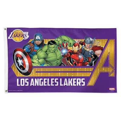 WinCraft Los Angeles Lakers 3' x 5' Single-Sided Deluxe Avengers Flag