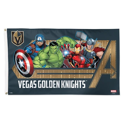 WinCraft Vegas Golden Knights 3' x 5' Single-Sided Deluxe Avengers Flag