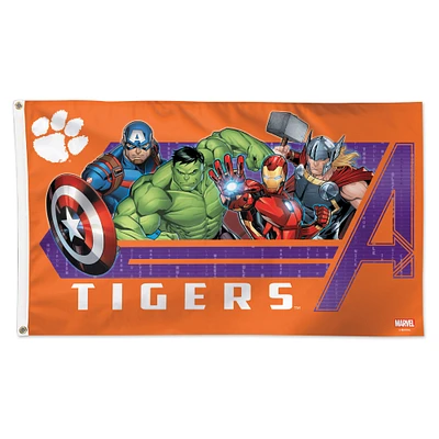 WinCraft Clemson Tigers 3' x 5' Single-Sided Deluxe Avengers Flag
