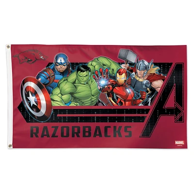 WinCraft Arkansas Razorbacks 3' x 5' Single-Sided Deluxe Avengers Flag