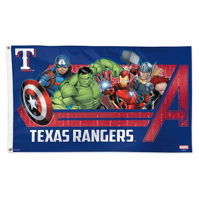 WinCraft Texas Rangers 3' x 5' Single-Sided Deluxe Avengers Flag