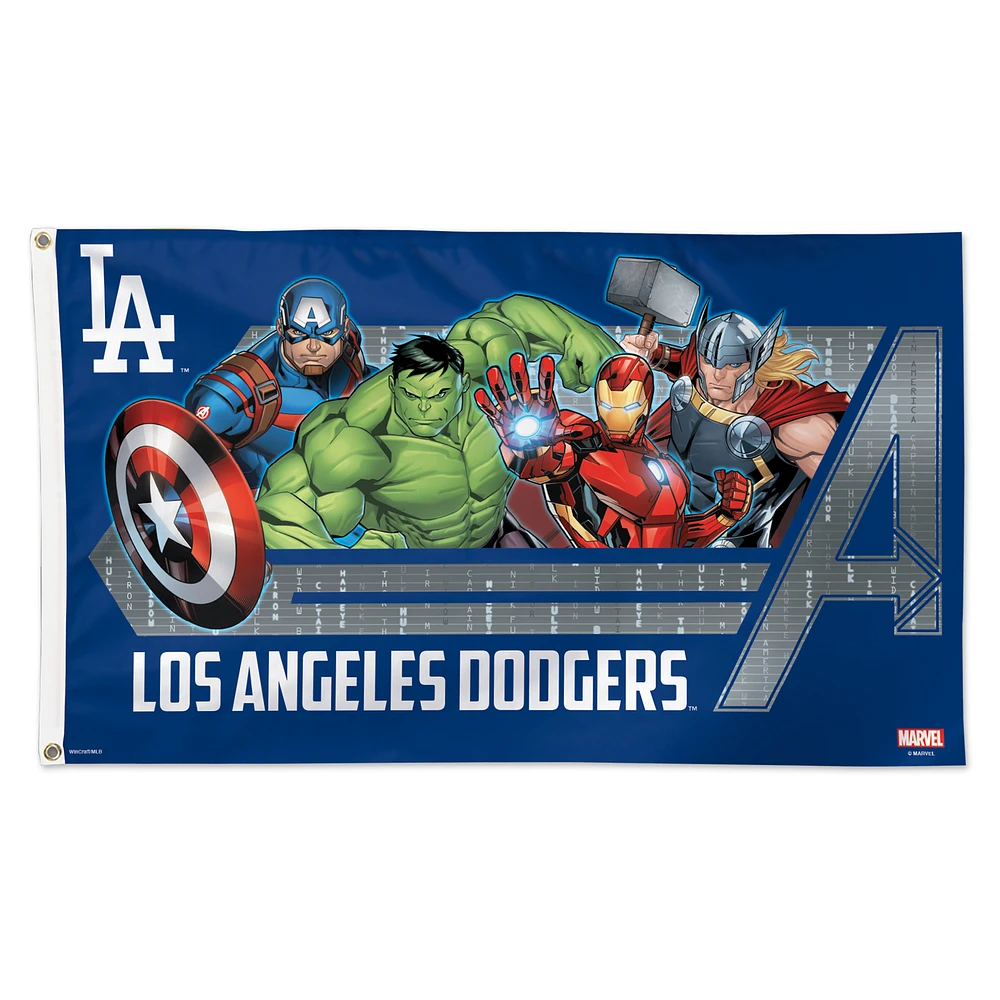 WinCraft Los Angeles Dodgers 3' x 5' Single-Sided Deluxe Avengers Flag