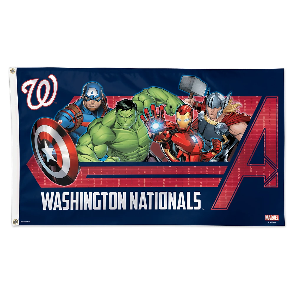 WinCraft Washington Nationals 3' x 5' Single-Sided Deluxe Avengers Flag