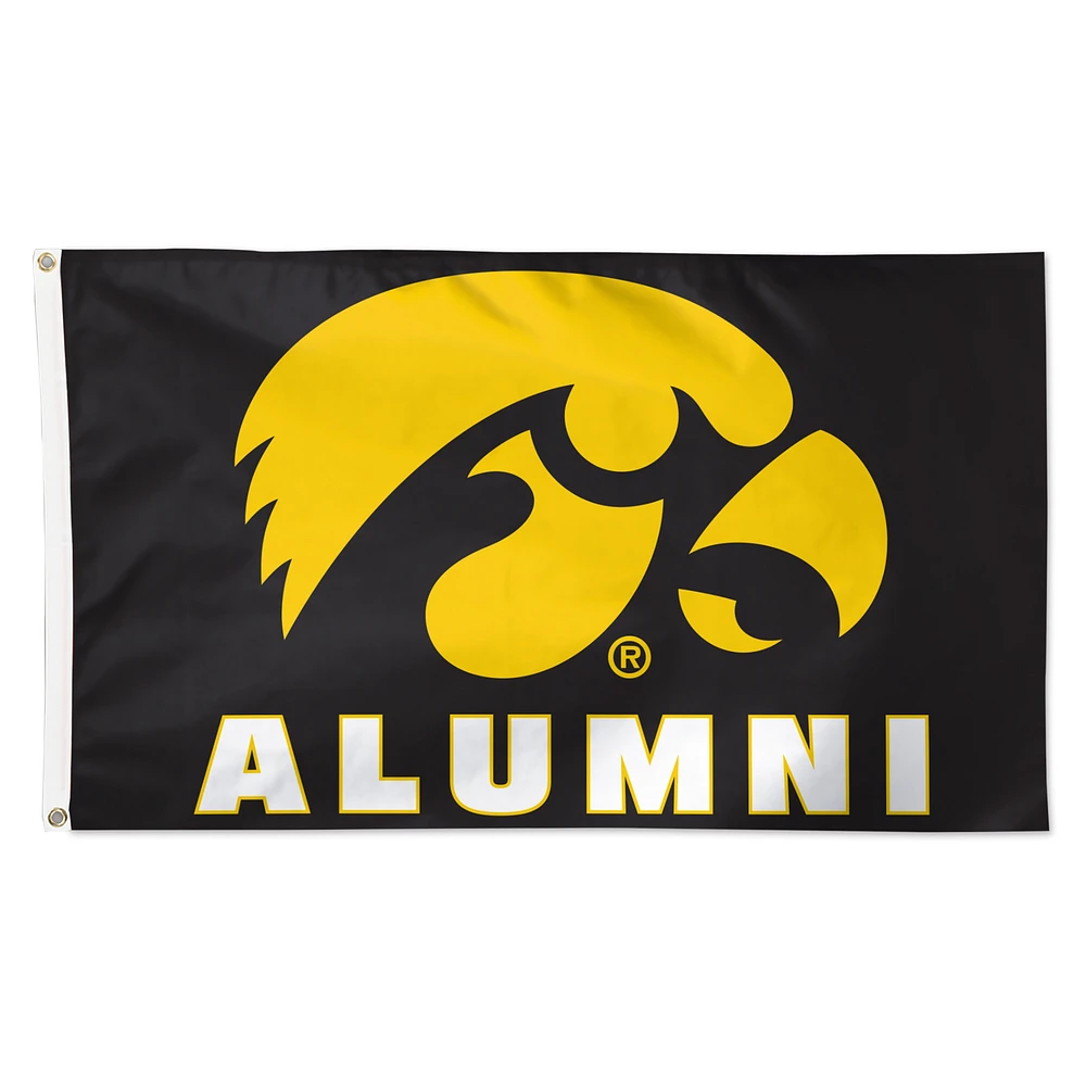 WinCraft Iowa Hawkeyes 3' x 5' Single-Sided Deluxe Alumni School Supporter Flag