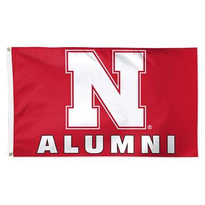 WinCraft Nebraska Huskers 3' x 5' Single-Sided Deluxe Alumni School Supporter Flag