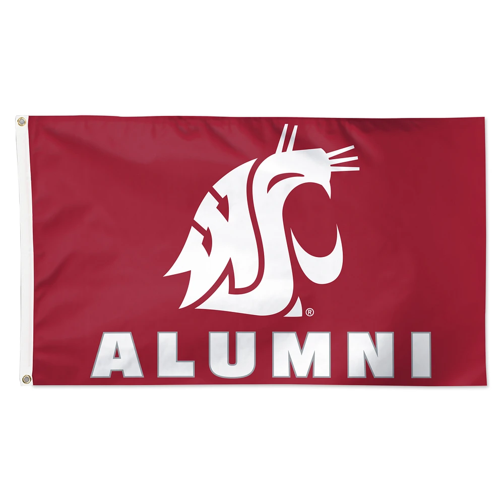 WinCraft Washington State Cougars 3' x 5' Single-Sided Deluxe Alumni School Supporter Flag