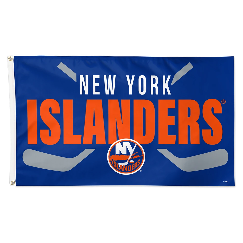 WinCraft New York Islanders 3' x 5' Hockey Stick Deluxe Single-Sided Flag