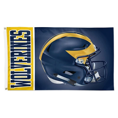 WinCraft Michigan Wolverines 3' x 5' Helmet Deluxe Single-Sided Flag