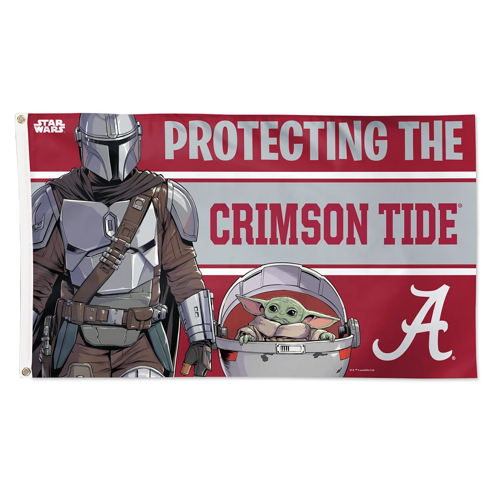 WinCraft Alabama Crimson Tide 3' x 5' Star Wars Mandalorian Deluxe Single-Sided Flag
