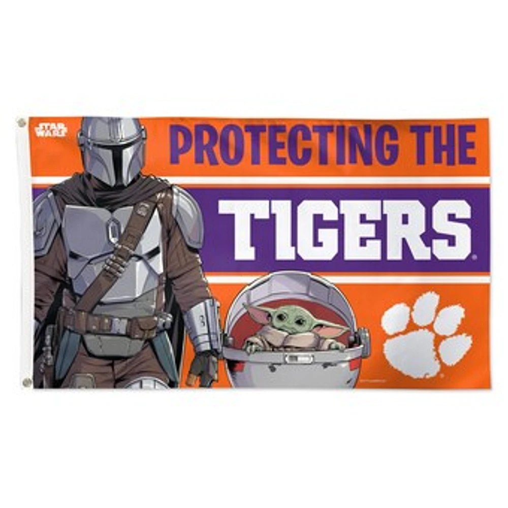 WinCraft Clemson Tigers 3' x 5' Star Wars Mandalorian Deluxe Single-Sided Flag