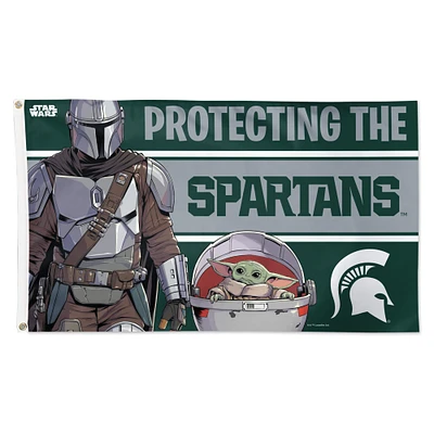 WinCraft Michigan State Spartans 3' x 5' Star Wars Mandalorian Deluxe Single-Sided Flag